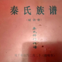 河南省周口市扶沟县曹里乡秦岗村（破锅秦）秦氏家谱